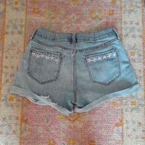 Old Navy Embroidered Jean Shorts 0